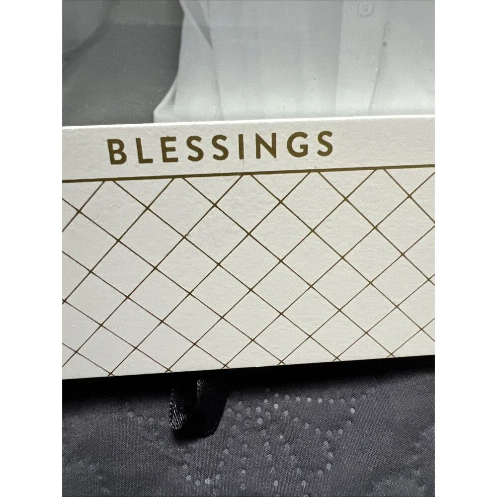 Daysprings Blessings Wooden Inspirational Photo Frame White Gold Home Decor Gift